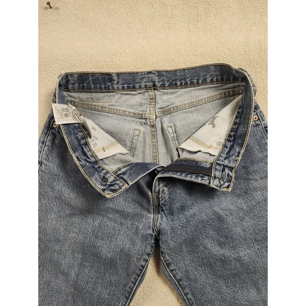 Levis 505 Short Mens Size 33 Blue Denim Medium Wash Regular Fit Vintage